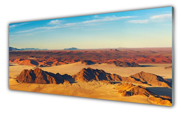 Panou sticla bucatarie Desert Peisaj Brun Galben