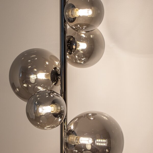 Brilagi - Lampă de podea LED MILLA 7xG9/3W/230V crom negru/fumuriu