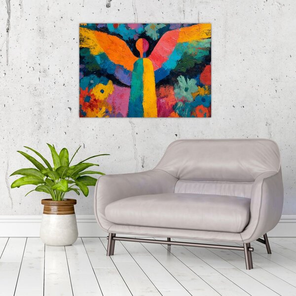Tablou - Înger abstract cu flori (70x50 cm)