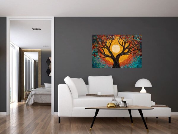 Tablou - Soarele în coroana arborelui vieții (90x60 cm)