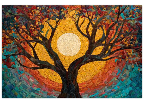 Tablou - Soarele în coroana arborelui vieții (90x60 cm)