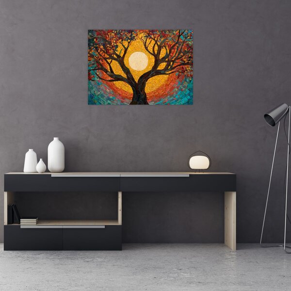 Tablou - Soarele în coroana arborelui vieții (70x50 cm)