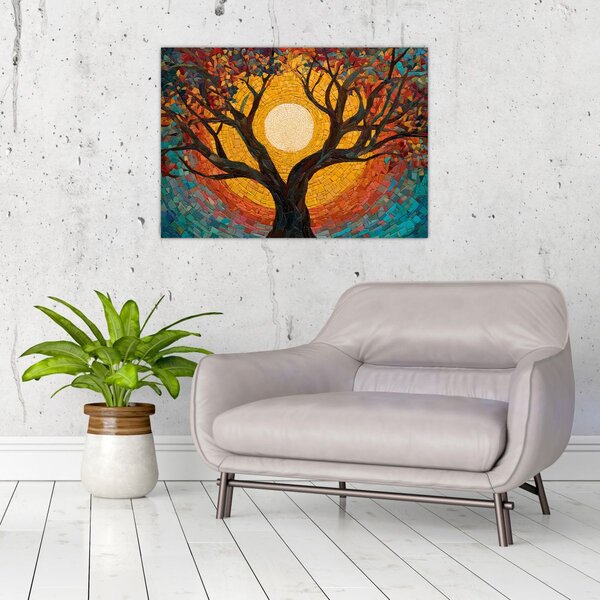 Tablou - Soarele în coroana arborelui vieții (70x50 cm)