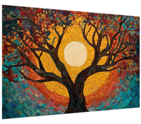 Tablou - Soarele în coroana arborelui vieții (90x60 cm)