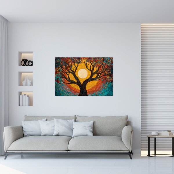 Tablou - Soarele în coroana arborelui vieții (90x60 cm)