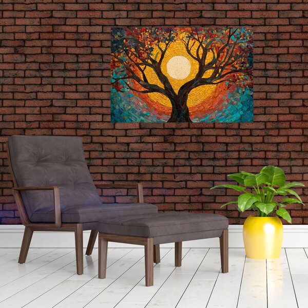 Tablou - Soarele în coroana arborelui vieții (90x60 cm)