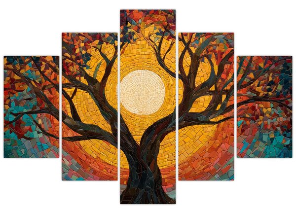 Tablou - Soarele în coroana arborelui vieții (150x105 cm)