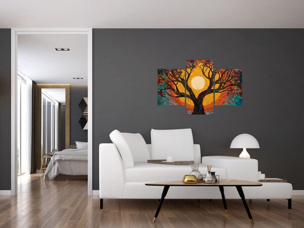 Tablou - Soarele în coroana arborelui vieții (90x60 cm)