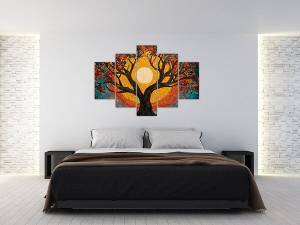 Tablou - Soarele în coroana arborelui vieții (150x105 cm)