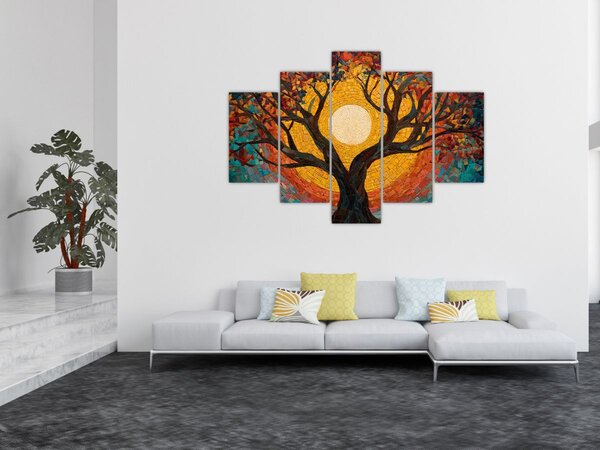 Tablou - Soarele în coroana arborelui vieții (150x105 cm)