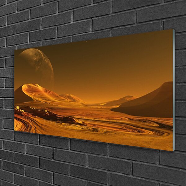Tablou pe sticla Desert Peisaj Galben