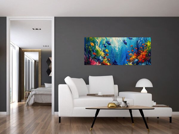 Tablou - Pictura lumii subacvatice (120x50 cm)