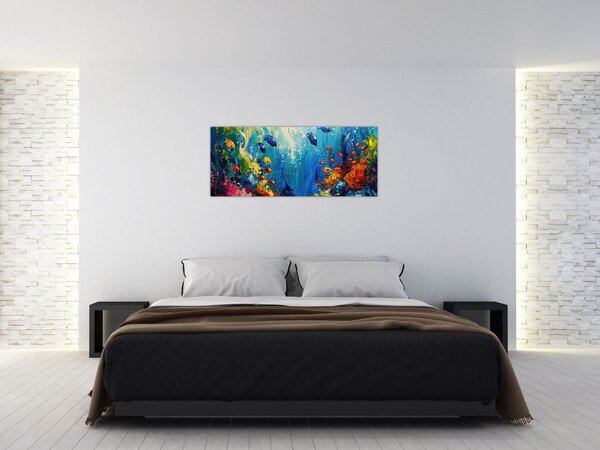 Tablou - Pictura lumii subacvatice (120x50 cm)