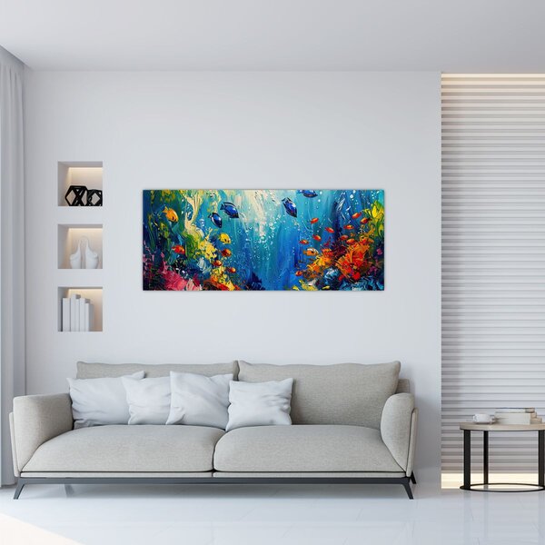 Tablou - Pictura lumii subacvatice (120x50 cm)
