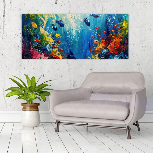 Tablou - Pictura lumii subacvatice (120x50 cm)