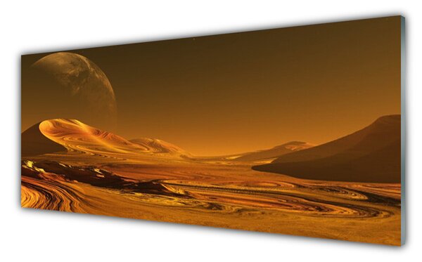 Tablou pe sticla Desert Peisaj Galben