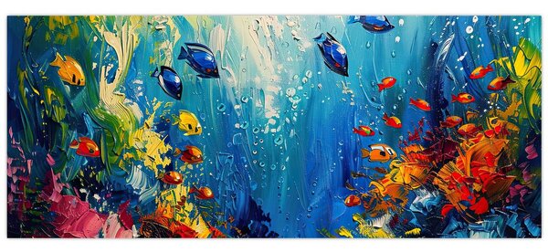 Tablou - Pictura lumii subacvatice (120x50 cm)