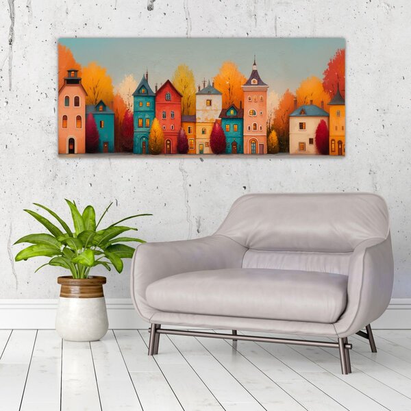 Tablou - Sat de toamnă (120x50 cm)