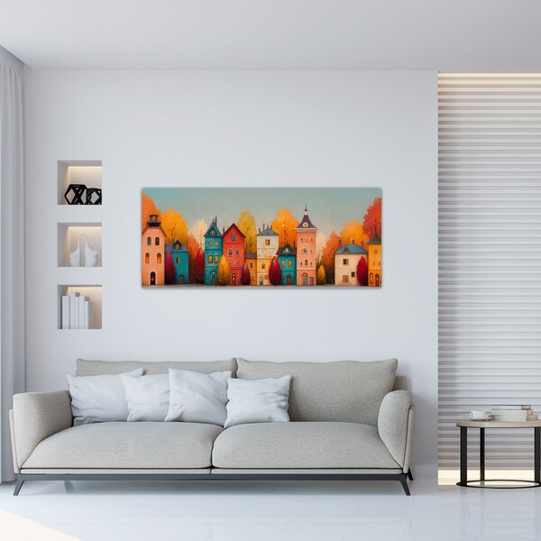 Tablou - Sat de toamnă (120x50 cm)