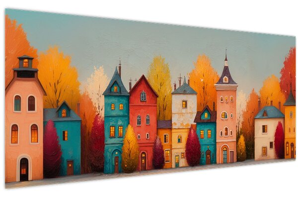 Tablou - Sat de toamnă (120x50 cm)