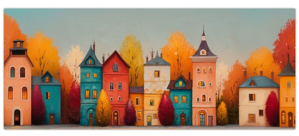 Tablou - Sat de toamnă (120x50 cm)