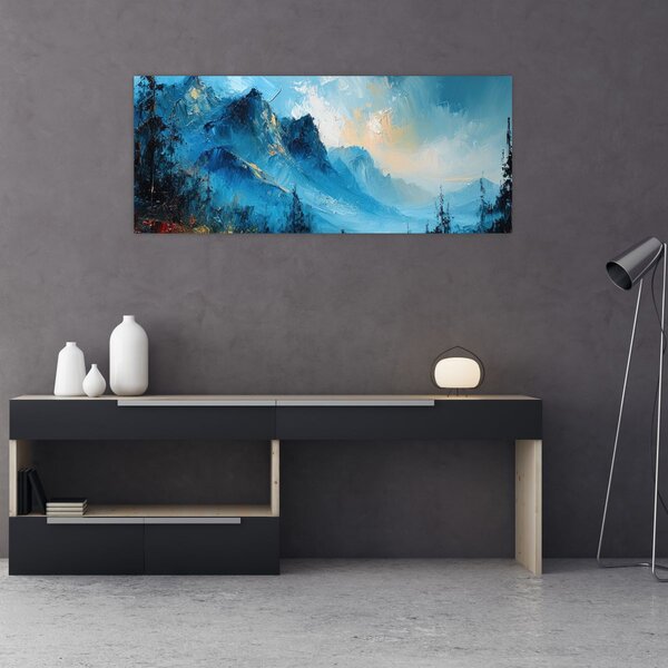 Tablou - Pictura munților (120x50 cm)