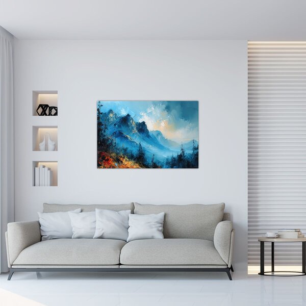 Tablou - Pictura munților (90x60 cm)