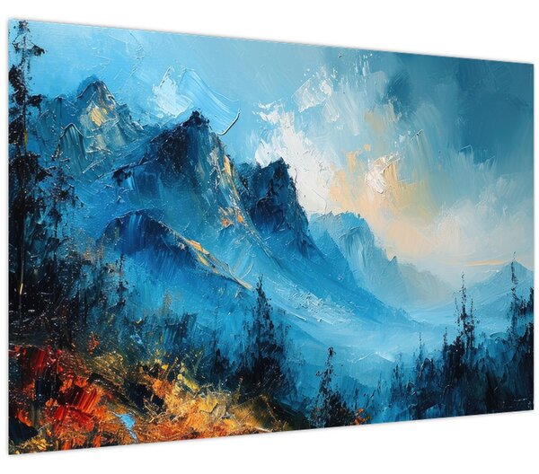 Tablou - Pictura munților (90x60 cm)