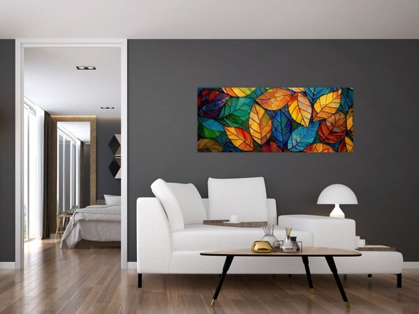 Tablou - Mozaic din frunze (120x50 cm)