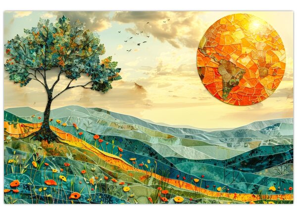 Tablou - Ilustrație peisaj (90x60 cm)