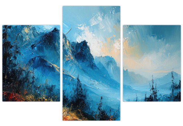 Tablou - Pictura munților (90x60 cm)