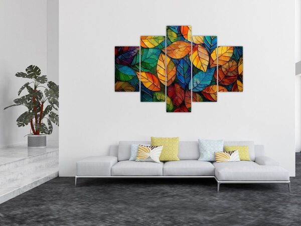 Tablou - Mozaic din frunze (150x105 cm)