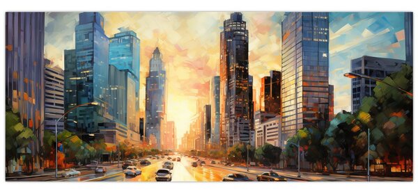 Tablou - Pictura orașului (120x50 cm)