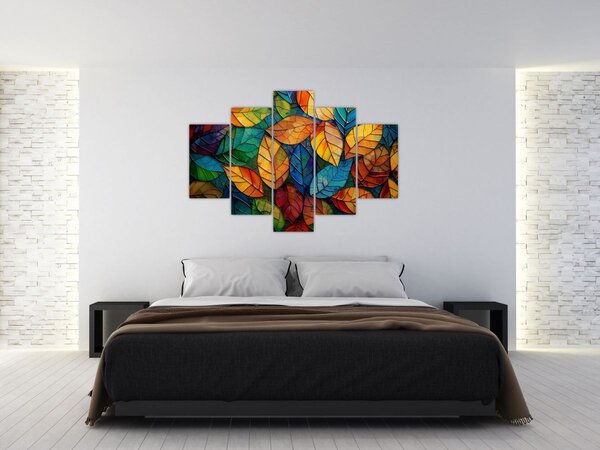 Tablou - Mozaic din frunze (150x105 cm)