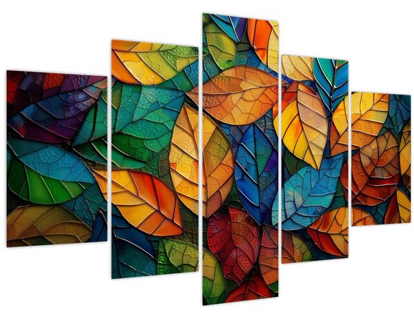 Tablou - Mozaic din frunze (150x105 cm)