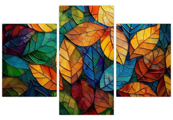 Tablou - Mozaic din frunze (90x60 cm)
