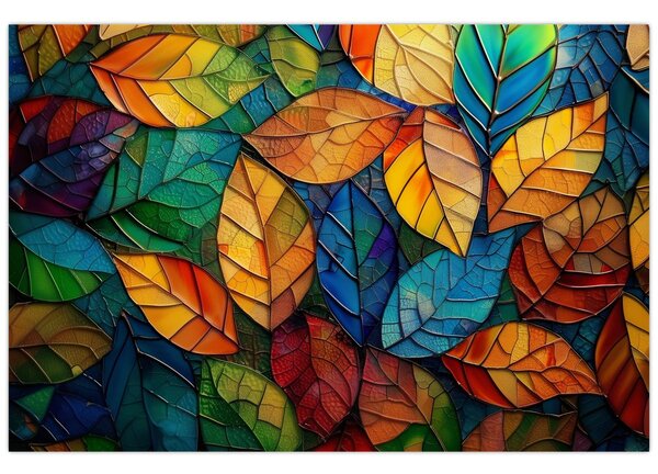 Tablou - Mozaic din frunze (90x60 cm)