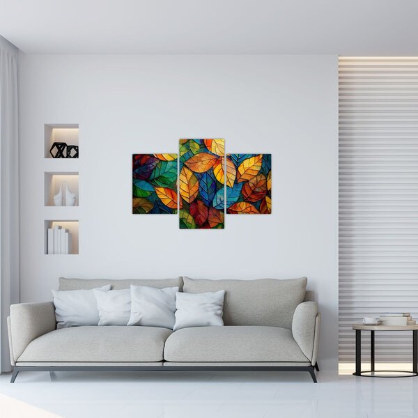 Tablou - Mozaic din frunze (90x60 cm)