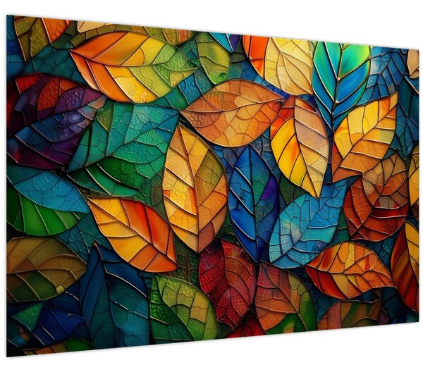 Tablou - Mozaic din frunze (90x60 cm)