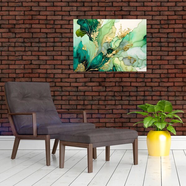 Tablou - Abstractizare verde (70x50 cm)