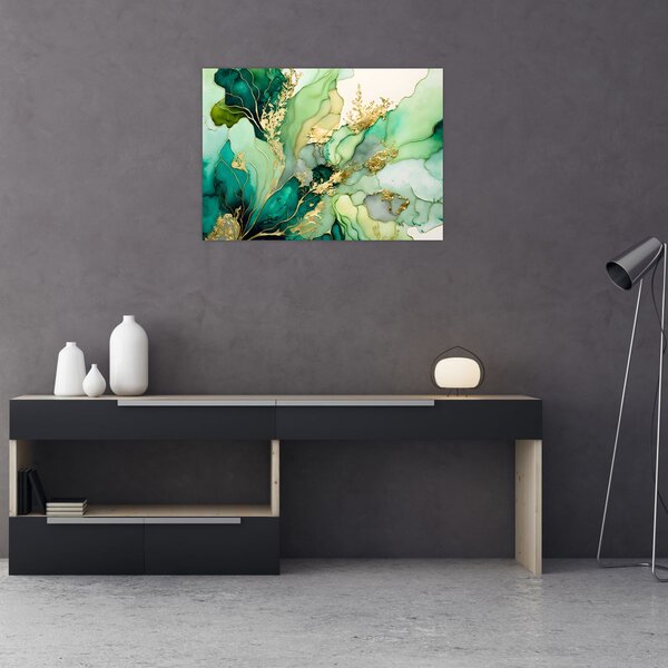 Tablou - Abstractizare verde (70x50 cm)