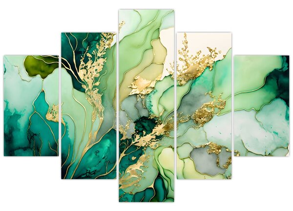 Tablou - Abstractizare verde (150x105 cm)