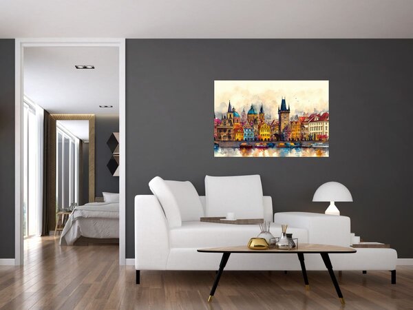 Tablou - Toamna în orașul pictat (90x60 cm)