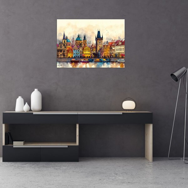 Tablou - Toamna în orașul pictat (70x50 cm)