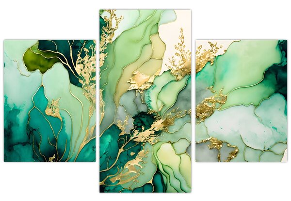 Tablou - Abstractizare verde (90x60 cm)