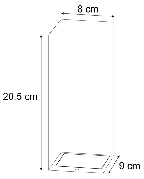 Lampă de perete scandinavă din lemn cu 2 lumini GU10 70mm IP54 - Baleno