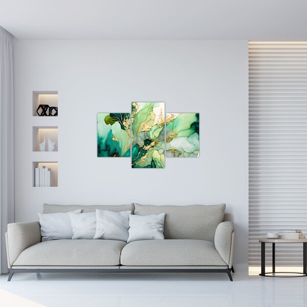 Tablou - Abstractizare verde (90x60 cm)