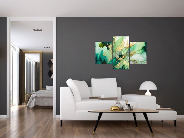 Tablou - Abstractizare verde (90x60 cm)