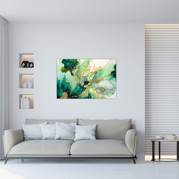 Tablou - Abstractizare verde (90x60 cm)