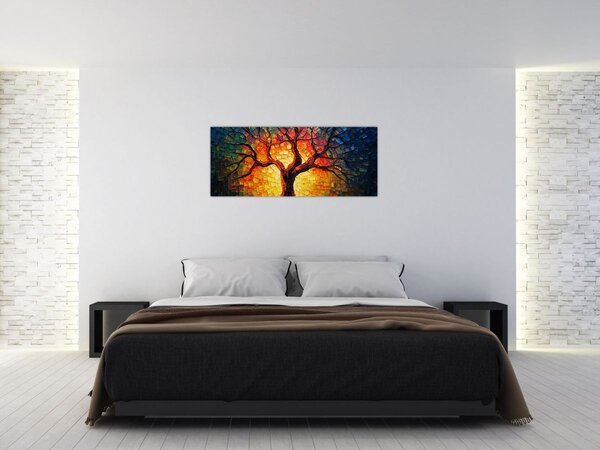 Tablou - Arborele vieții în mozaic (120x50 cm)